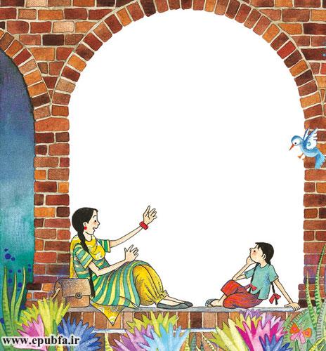 دختر کوچولو بهآرامی نشسته بود و باعلاقه گوش میداد.